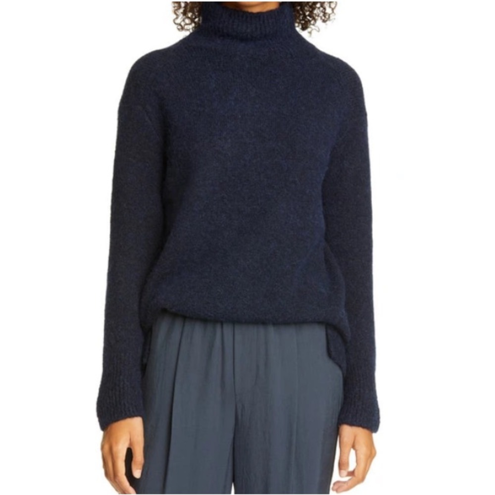 NWT Vince Double Slit Mock Neck in Fisherman